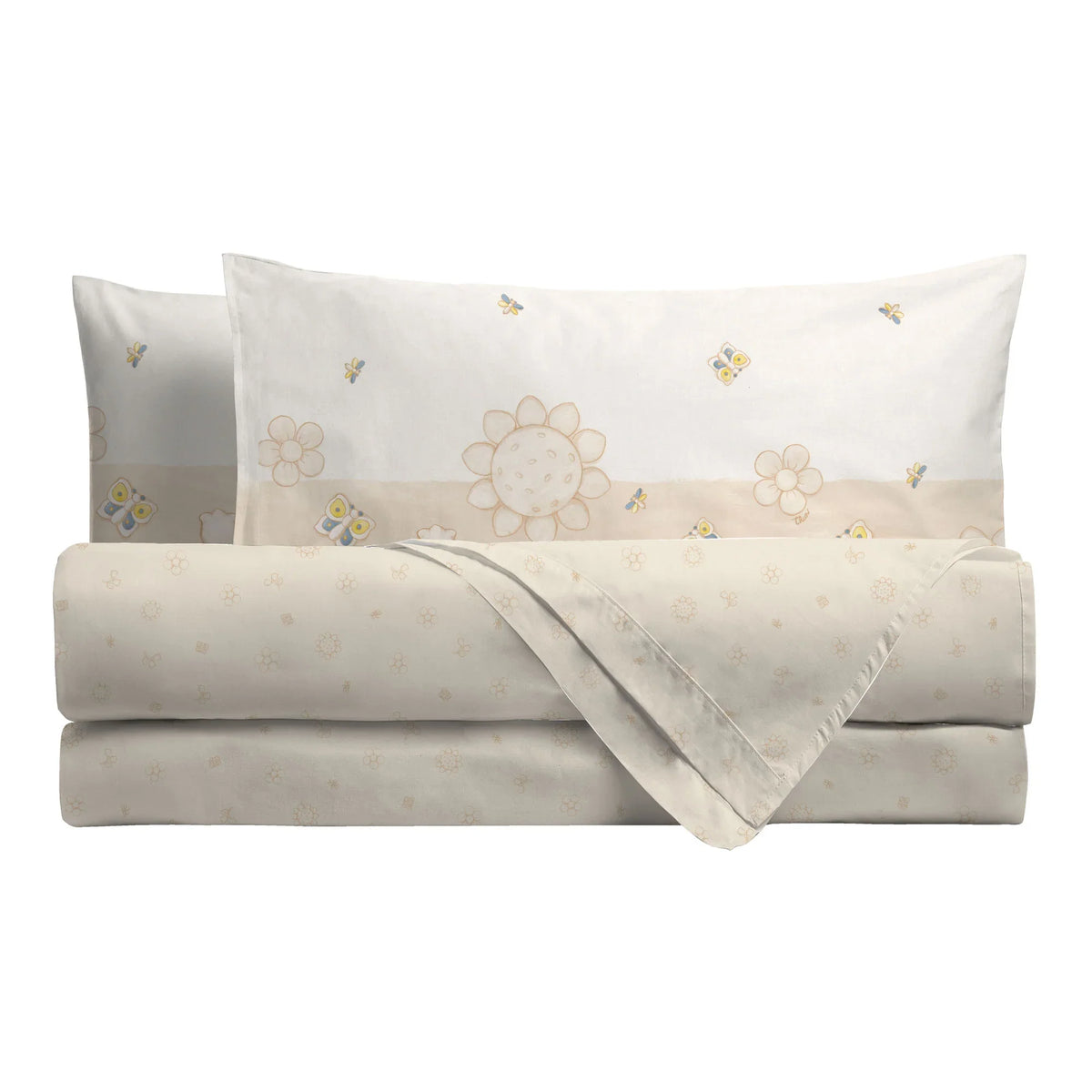 THUN® Completo Letto Singolo in Cotone Elegance Beige - Amo La Casa Shop