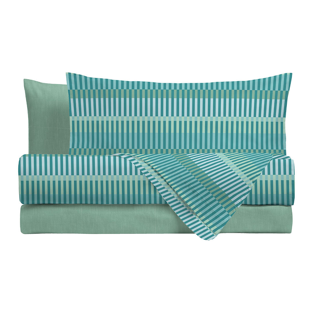 Completo Letto Matrimoniale Basic Glam Aqua - Amo La Casa Shop