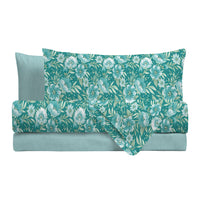 Completo Letto Matrimoniale Basic Irene Teal - Amo La Casa Shop