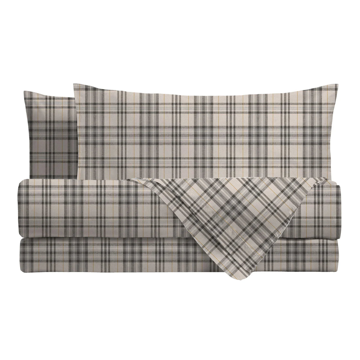 Parure Copripiumino Singolo in Cotone con Stampa - Fantasia Himalayan Home Kody Grey - Amo La Casa Shop