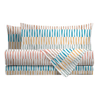Completo Letto Matrimoniale in Cotone con Stampa Niord Multicolor
