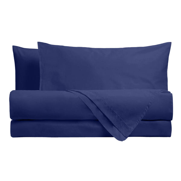 Completo Letto Singolo in Microfibra Softy Yarn - Tinta Unita Blue - Amo La Casa Shop