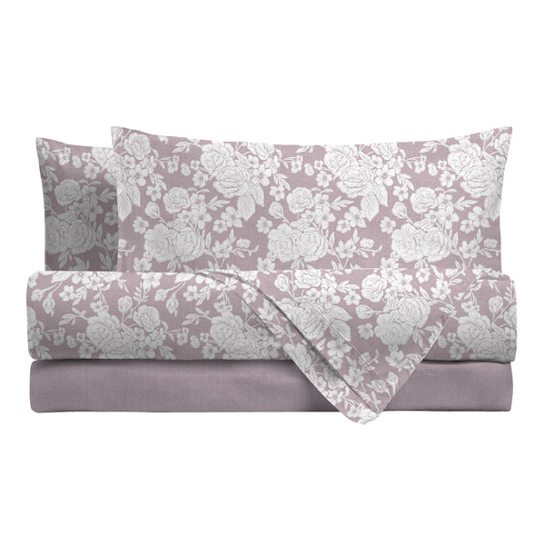 Completo Letto Matrimoniale Basic Syrah Lilac