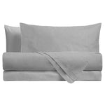 Completo Letto Singolo in Cotone con Stampa - Fantasia Aria Titus Light Grey