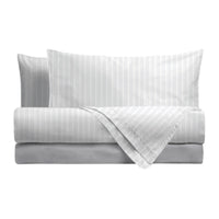 Completo Letto Matrimoniale in Cotone con Stampa - Fantasia Tweed Grey