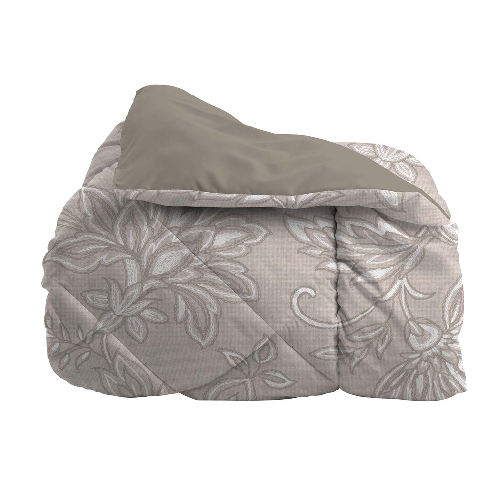 Trapunta Deco Stampata Sistema Letto Matrimoniale Amina Beige - Amo La Casa Shop
