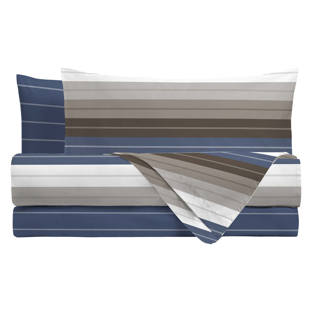 Completo Letto Stampato Moscato Singolo Manlio Blue - Amo La Casa Shop