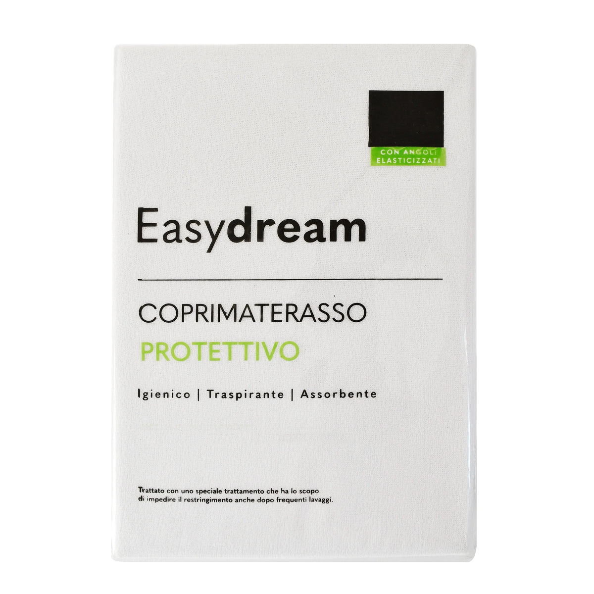 EasyDream Coprimaterasso Singolo 90x200 Protettivo in Spugna Tinta Unita Optical White - Amo La Casa Shop
