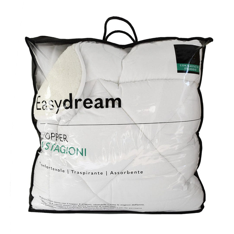 EasyDream Topper Singolo 4 Stagioni Tinta Unita White - Amo La Casa Shop