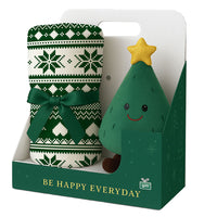 Set Coperta + Decorazione Jolly Gift 120x160 cm Tree Green