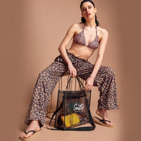 Pantaloni Donna Wilde for Leopard Lunga Dua Marrone - Amo La Casa Shop
