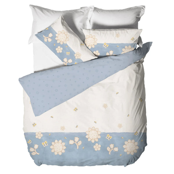 THUN® Parure Copripiumino Matrimoniale Elegance Azzurro - Amo La Casa Shop