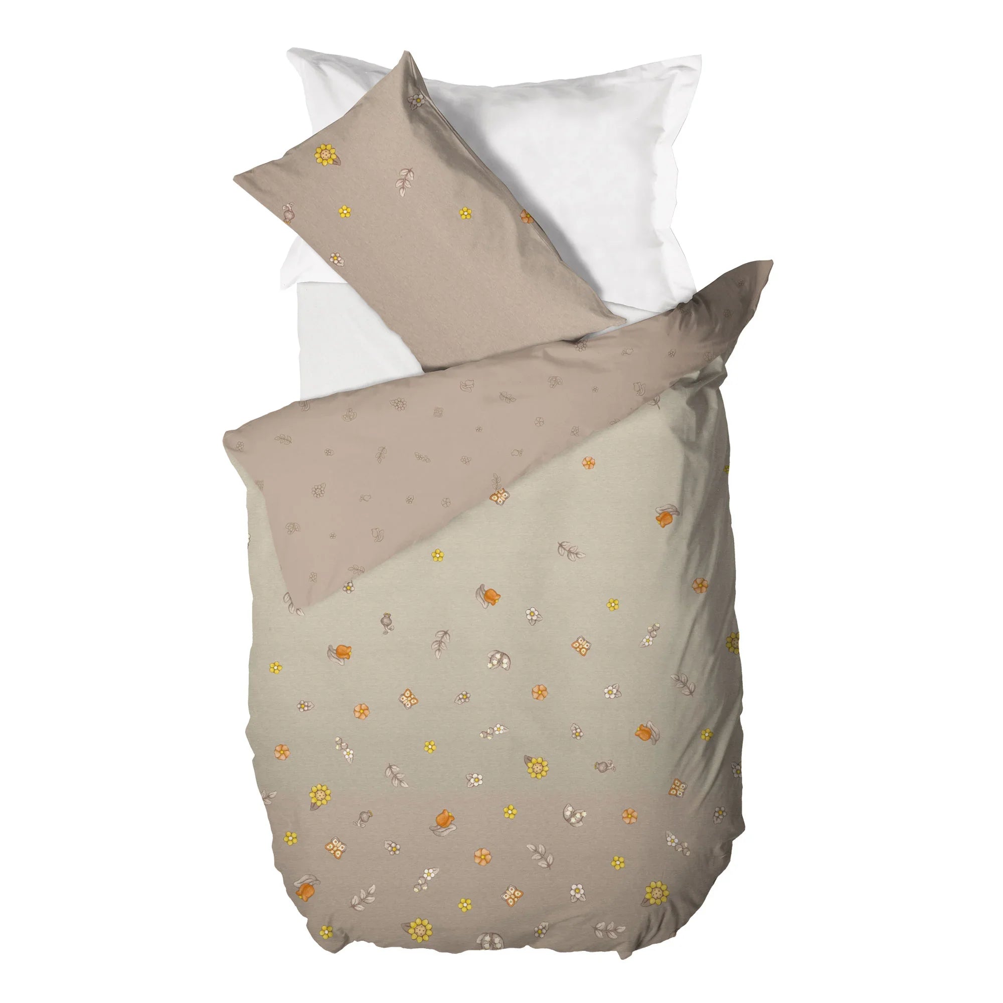 THUN® Parure Copripiumino Singolo Country Flowers Beige - Amo La Casa Shop