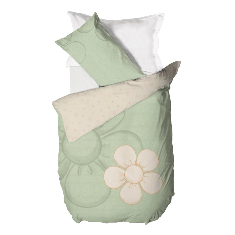 THUN® Parure Copripiumino Piazza e Mezza Iconic Elegance Daisy Green - Amo La Casa Shop