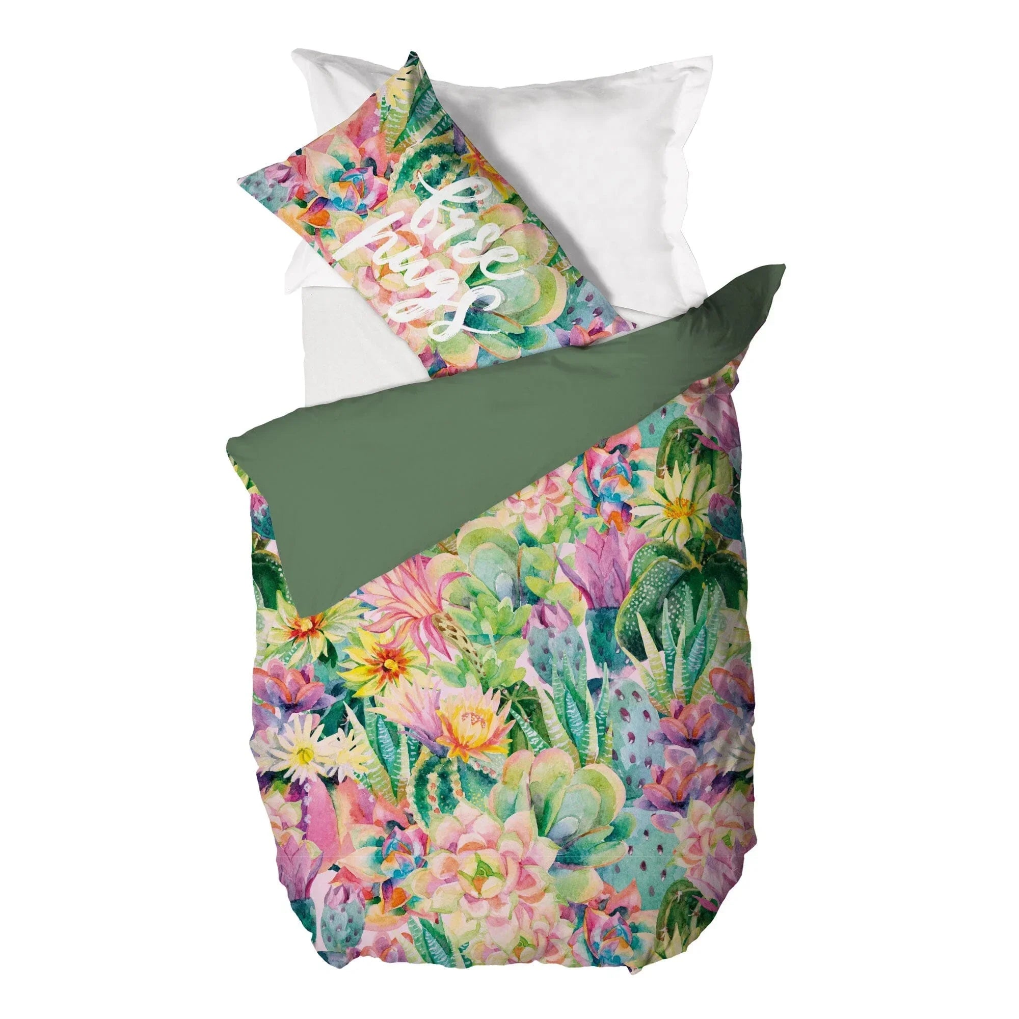 Parure Copripiumino Singolo in Cotone con Stampa Digitale - Fantasia Freehug Multicolor - Amo La Casa Shop