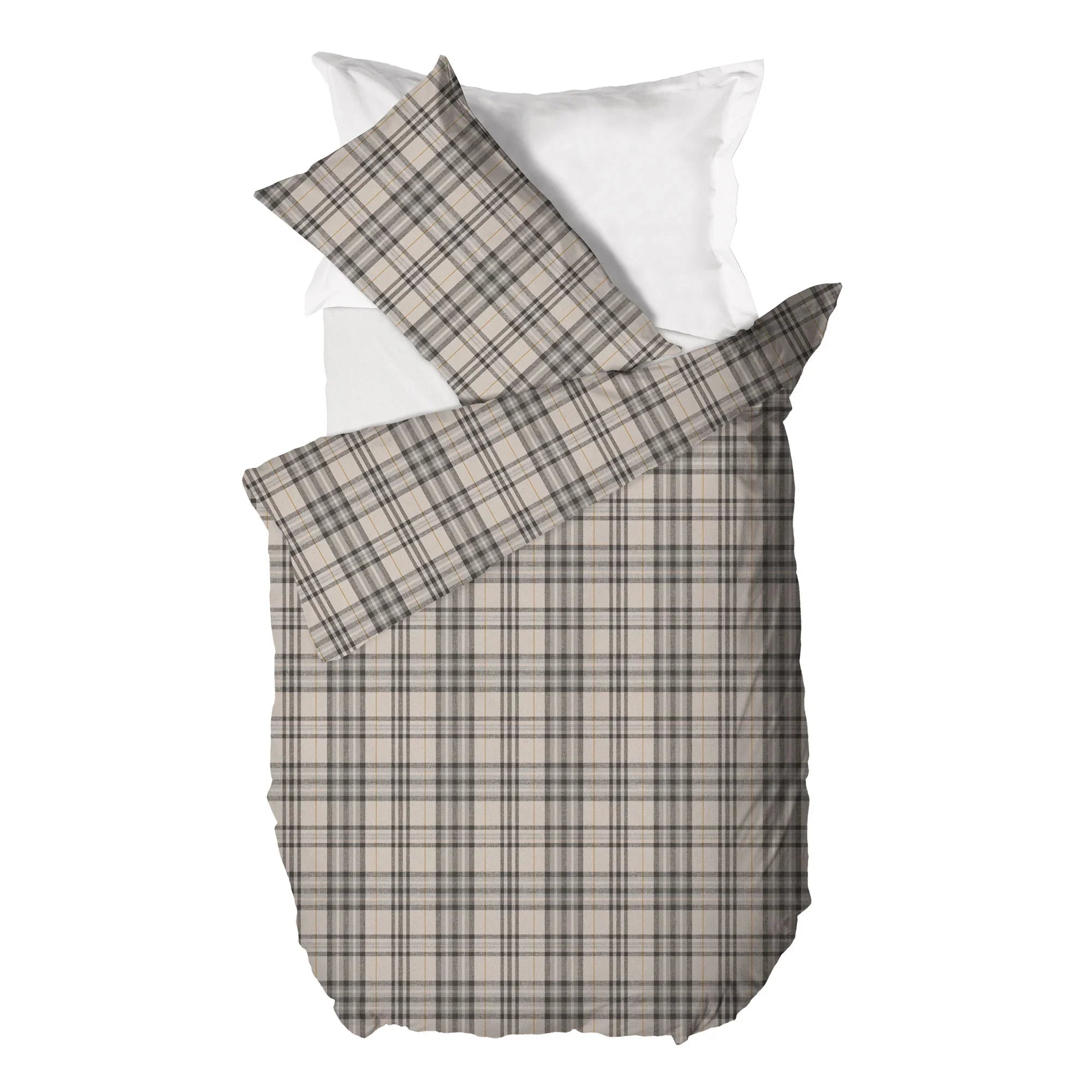 Parure Copripiumino Singolo in Cotone con Stampa - Fantasia Himalayan Home Kody Grey - Amo La Casa Shop