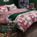 Completo Letto Stampato Ginger Singolo Holiday Patchwork Red - Amo La Casa Shop