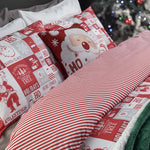 Completo Letto Stampato Ginger Matrimoniale Holiday Patchwork Red - Amo La Casa Shop