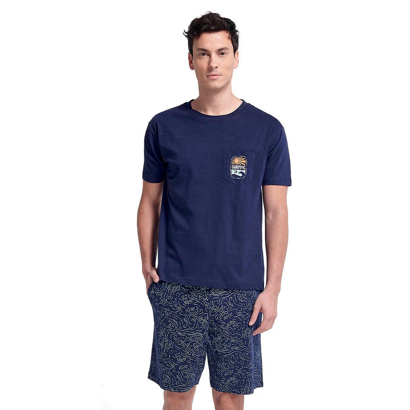 Pigiama da Uomo Corto Surf Rider Duke Blu - Amo La Casa Shop