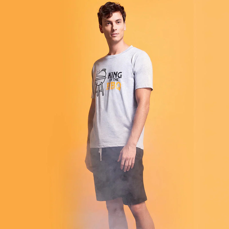 Pigiama da Uomo Gianny BBQ Addicted Melange - Amo La Casa Shop