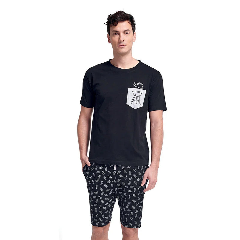 Pigiama da Uomo Gianny BBQ Addicted Nero - Amo La Casa Shop