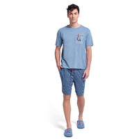 Pigiama da Uomo Ocean Drive Hurricane Azzurro - Amo La Casa Shop