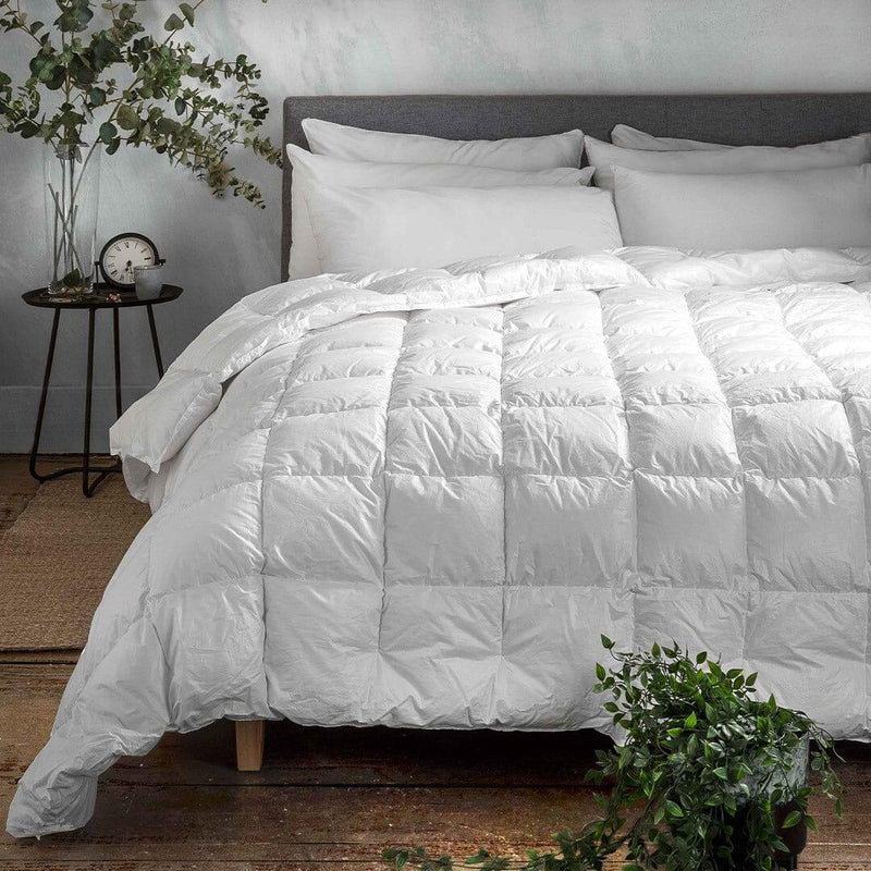 LUXURY COLLECTION DI MAESTRO Piumino 100% Piuma Singolo 155x205 Bianco - Made in Italy - Amo La Casa Shop