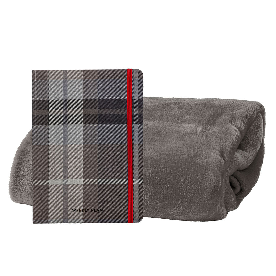 Plaid + Planner Settimanale Jolly Gift 120x160 cm Lennox Greige