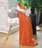 Coperta con Cappuccio Standard Fox Orange - Amo La Casa Shop