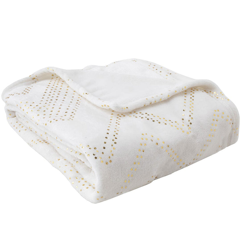 Coperta Anise 150x200 Zig Zag White - Amo La Casa Shop