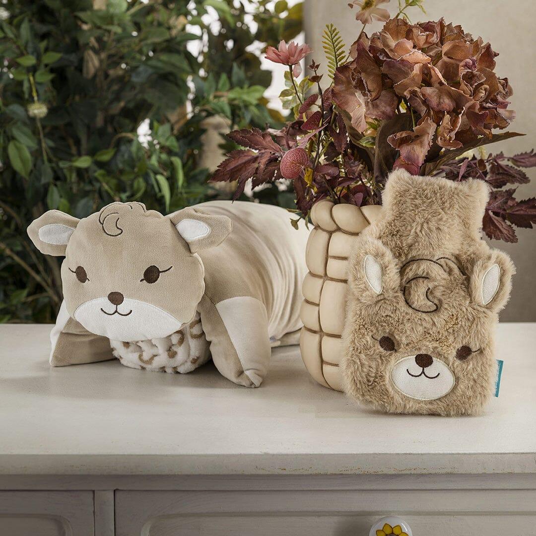 THUN® Cuscino Peluche Cerbiatto e Plaid Baby Standard Fawn Beige - Amo La Casa Shop