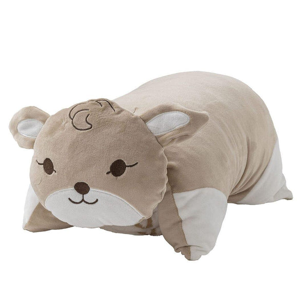 THUN® Cuscino Peluche Cerbiatto e Plaid Baby Standard Fawn Beige - Amo La Casa Shop