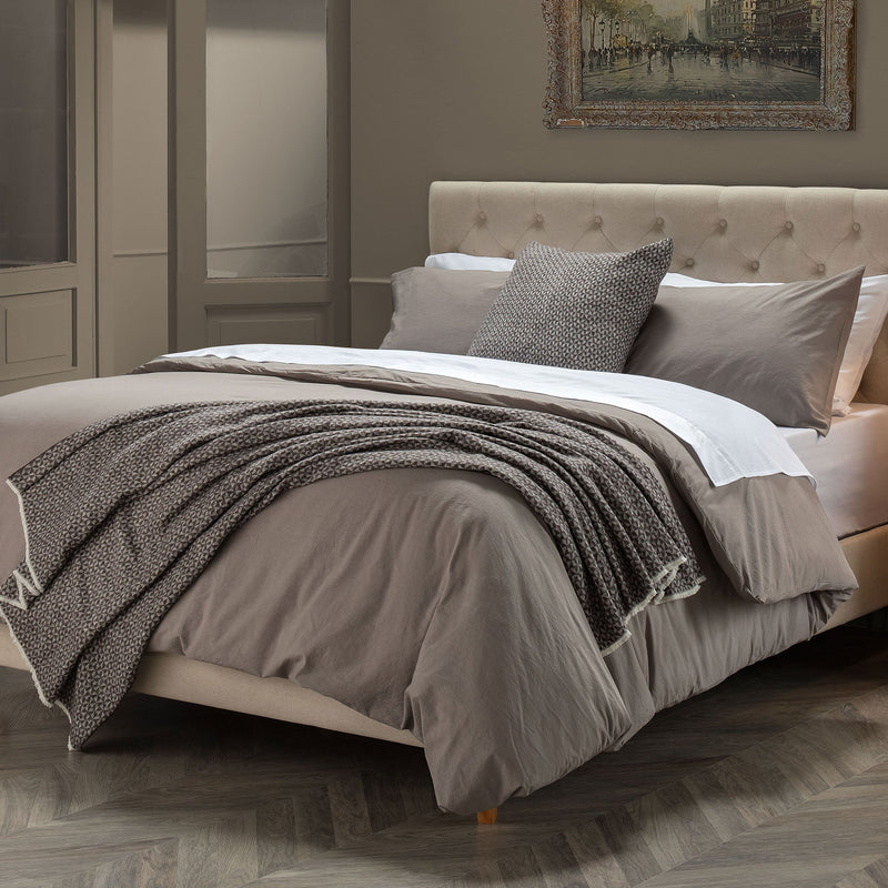 Tuscan Cottage Plaid Garfagnana con Briglia 130x180 Charcoal - Made in Italy 🇮🇹