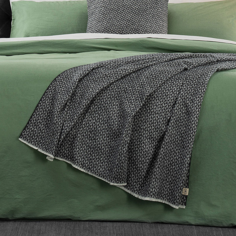 Tuscan Cottage Plaid Garfagnana con Briglia 130x180 Charcoal