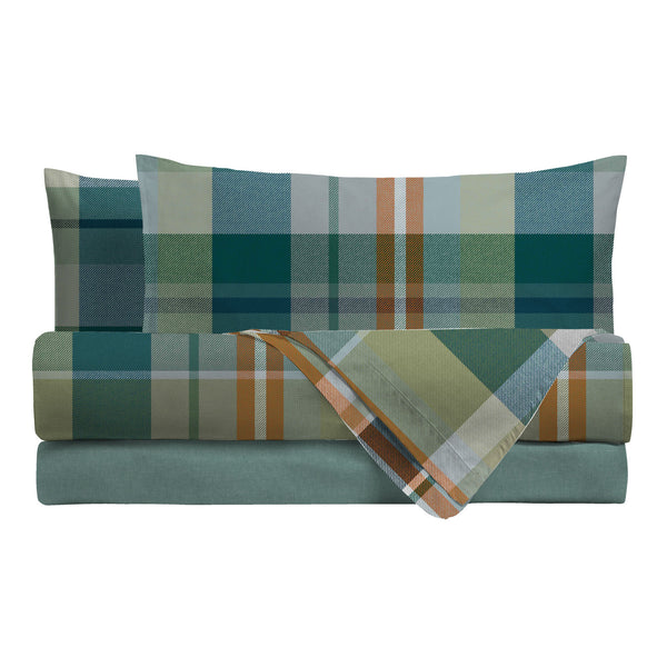 Parure Copripiumino Piazza e Mezza in Cotone con Stampa - Fantasia Wrap Me Ralph Teal