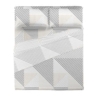 Completo Letto Matrimoniale Softy Yarn con Stampa - Fantasia Ramsey Grey