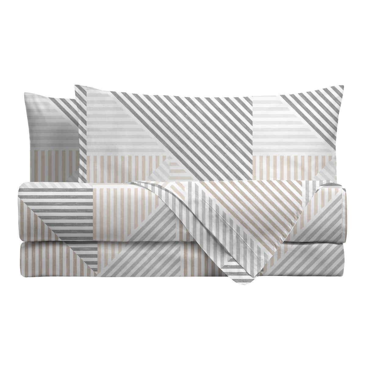 Completo Letto Matrimoniale Softy Yarn con Stampa - Fantasia Ramsey Grey