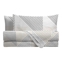 Completo Letto Matrimoniale Softy Yarn con Stampa - Fantasia Ramsey Grey