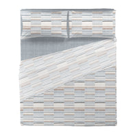 Di Maestro Completo Letto Stampato  Matrimoniale Ruben Light Blue