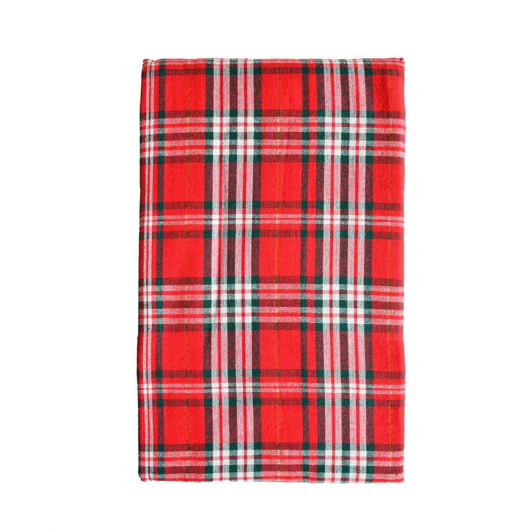 Runner Tinto in Filo 45x140 cm Dolomites Dream Tartan Red - Amo La Casa Shop