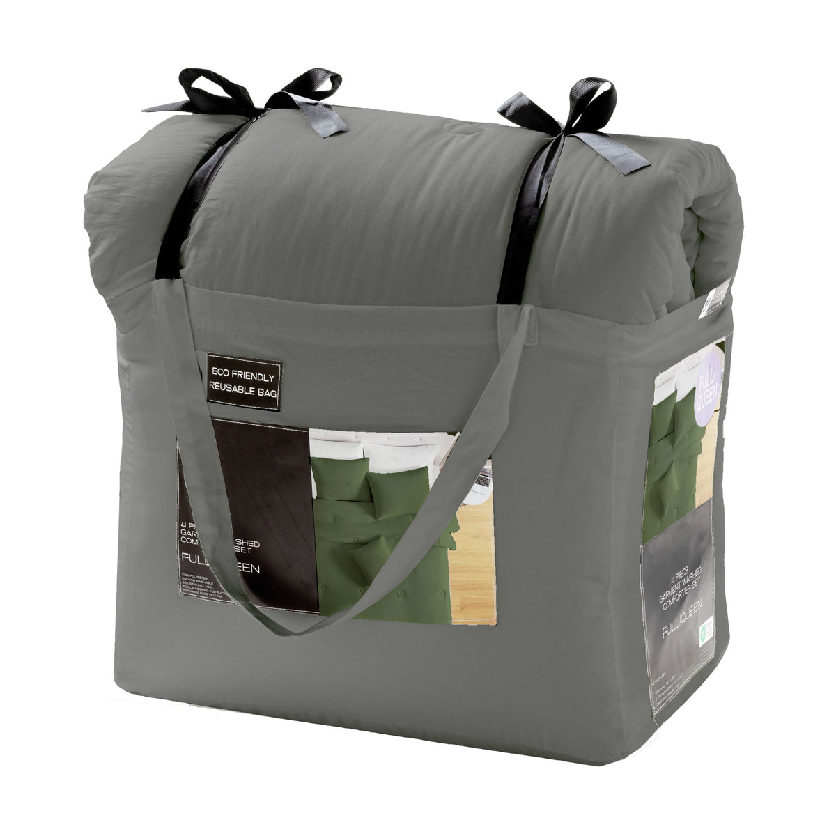 Set 4 Pezzi Letto Trapunta Matrimoniale Cuscino Federe Atelier Tinta Unita Pearl