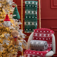 Set Coperta + Decorazione Jolly Gift 120x160 cm Tree Green