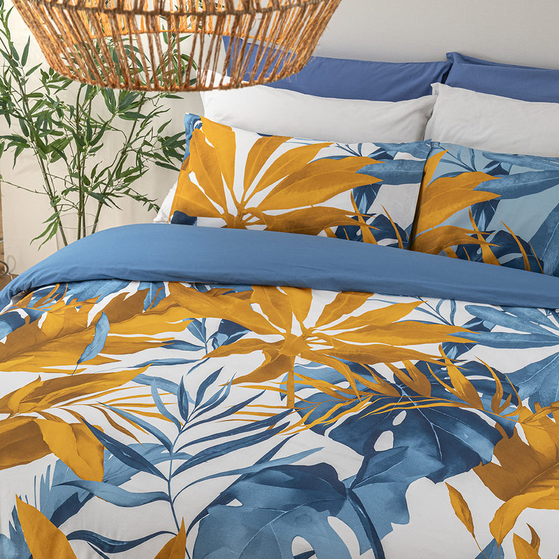 Completo Letto Matrimoniale in Cotone con Stampa Digitale - Fantasia Samoa Multicolor