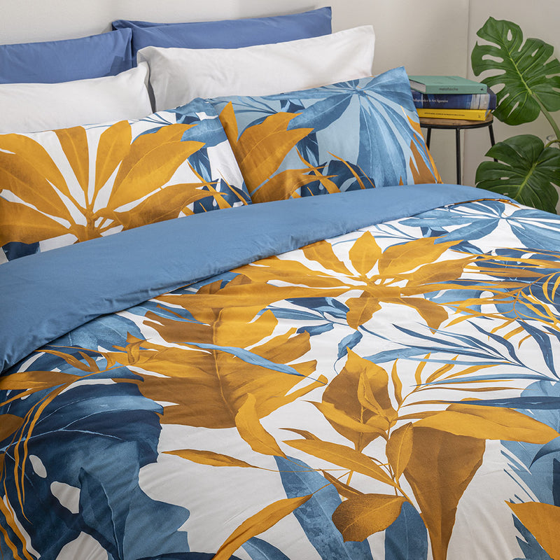 Completo Letto Matrimoniale in Cotone con Stampa Digitale - Fantasia Samoa Multicolor
