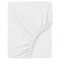 Happidea Lenzuolo Sotto con Angoli Piazza e Mezza in Cotone Tinta Unita White