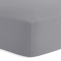 Lenzuolo Sotto con Angoli Piazza e Mezza in Cotone Tinta Unita Light Grey - Amo La Casa Shop
