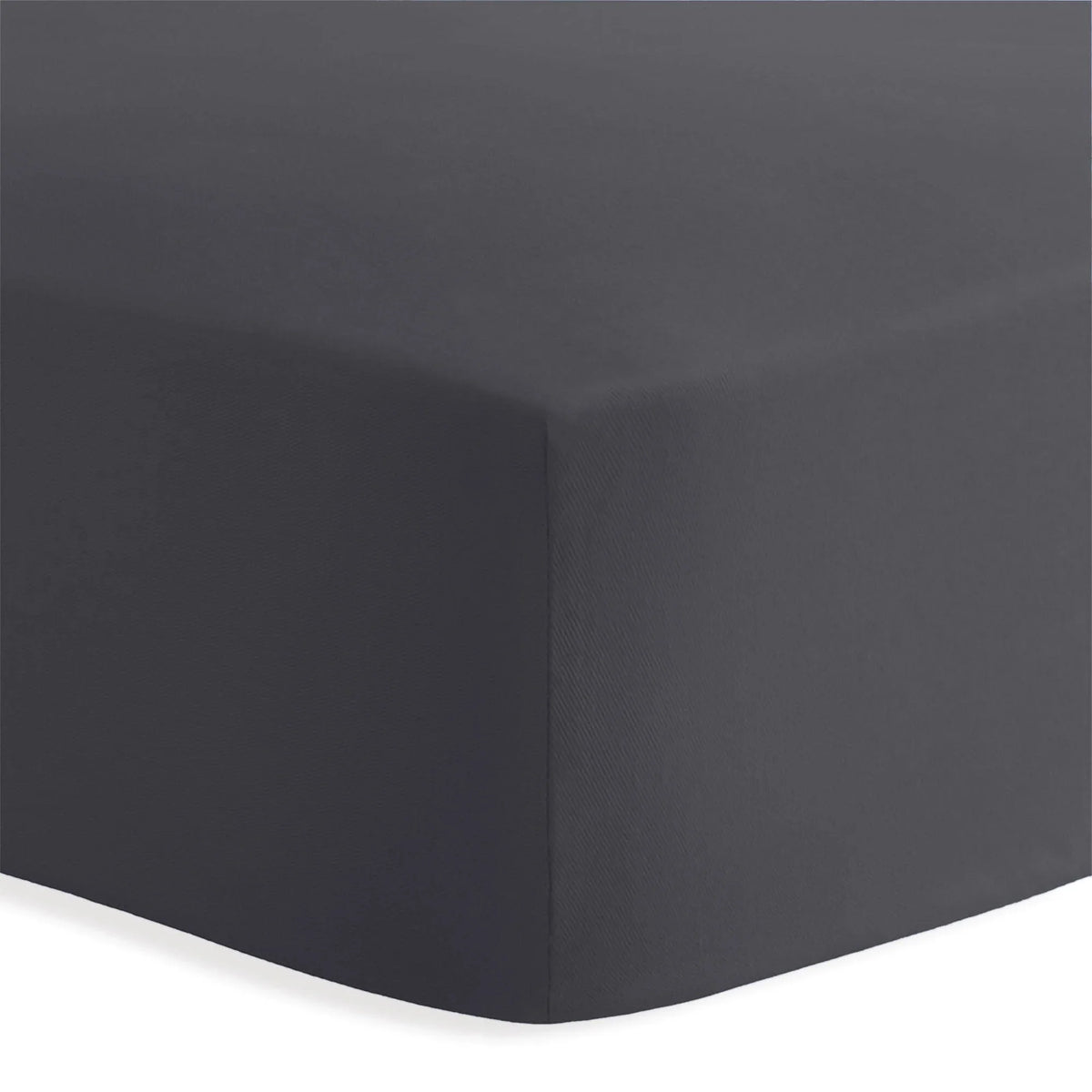 Lenzuolo Sotto con Angoli Piazza e Mezza in Cotone Tinta Unita Dark Grey - Amo La Casa Shop