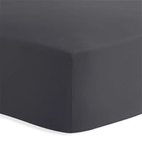 Lenzuolo Sotto con Angoli Piazza e Mezza in Cotone Tinta Unita Dark Grey - Amo La Casa Shop