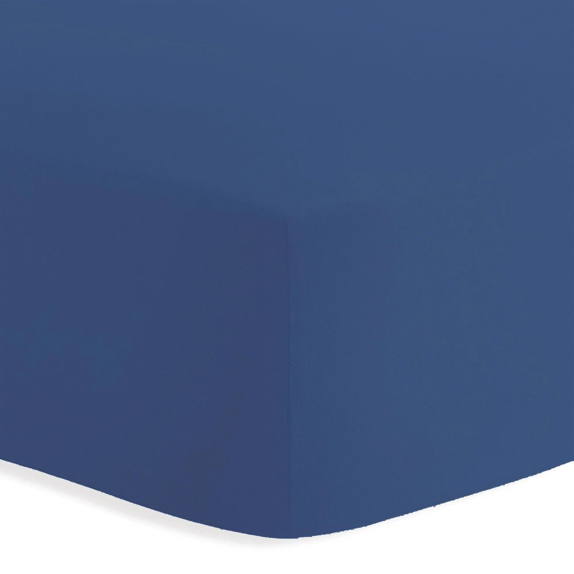 Lenzuolo Sotto con Angoli Matrimoniale in Cotone Tinta Unita Blue Royal - Amo La Casa Shop
