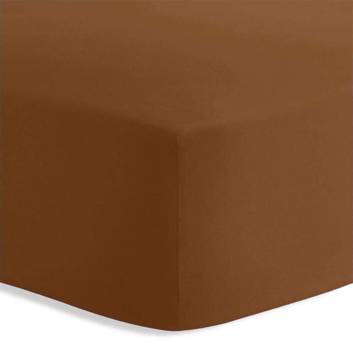 Lenzuolo Sotto con Angoli Singolo in Cotone Tinta Unita Brown - Amo La Casa Shop